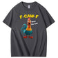 F-Caw-F What The Heli Crazy Chicken Pattern T-Shirt