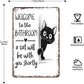 Vintage Black & White Humor Metal Sign