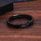 "Mom and Daughter Forever Linked Together" Black Braided Leather Bracelets - Forever Linked