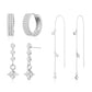Gold Star Earring Set: Dangle Hoop & Stud Stacking Earrings