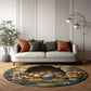 Vintage Floral Easter Nest - 3D Illusion Round Rug - H640