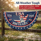 USA 250th Anniversary Flag Half Round Banner