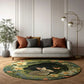 Spring Flower Bunny  - 3D Illusion Round Rug - H639