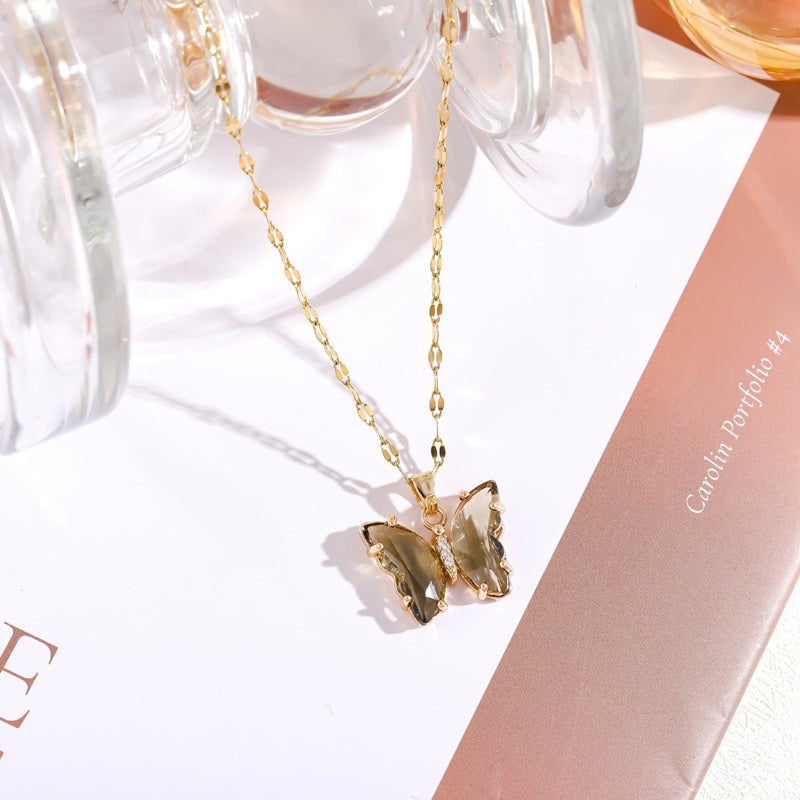 Crystal Butterfly Necklace