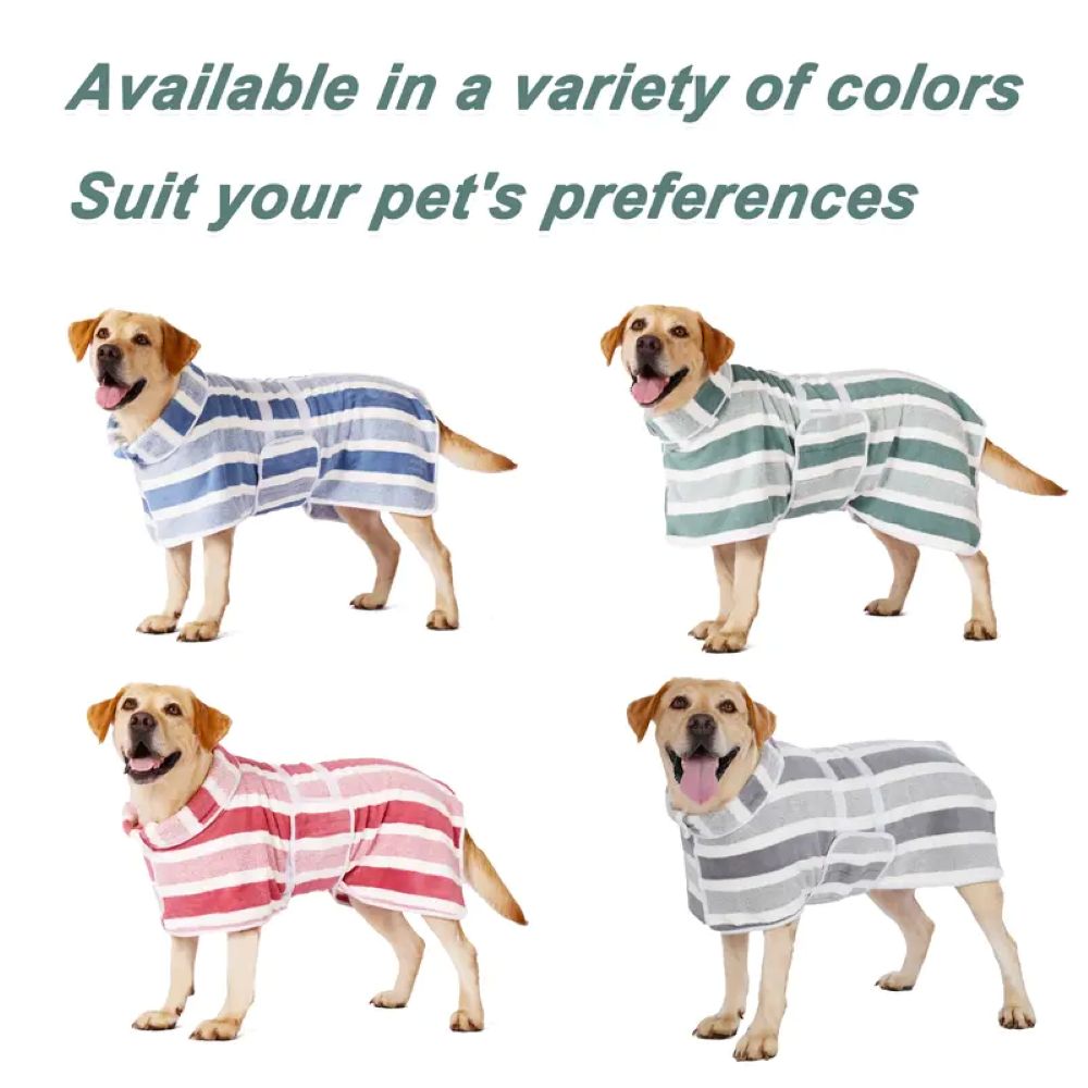 Quick-Drying Dog Bathrobe - Super Absorbent Soft Pet Towel Wrap