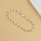 14K Gold Tri-Color Mariner Link Bracelet for Women