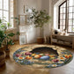 Vintage Floral Easter Nest - 3D Illusion Round Rug - H640
