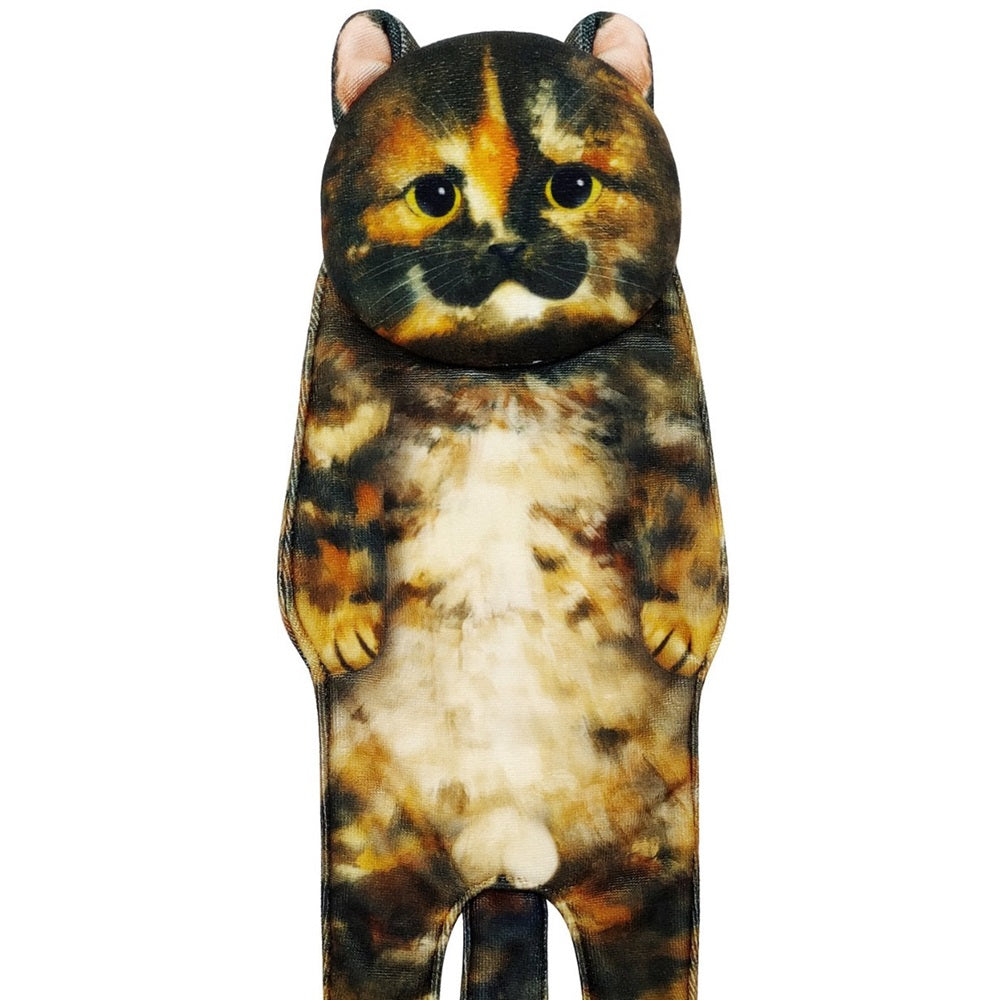 Adorable Cat Hand Towels - Tortoiseshell Cat