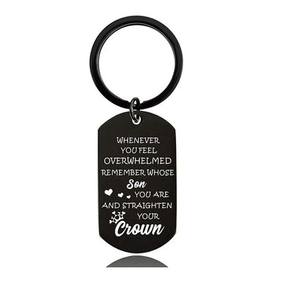 To My Son - Whenever You Feel Overwhelmed - Inspirational Keychain - A916