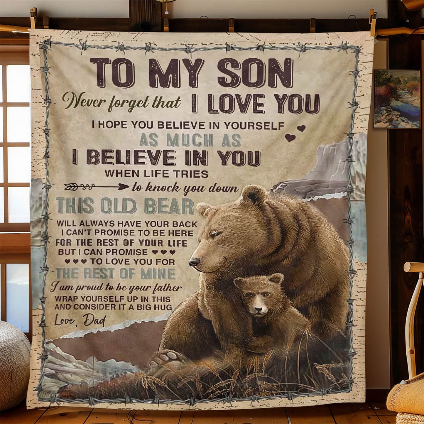 I Believe In You - A932 - Brown Bear Premium Blanket