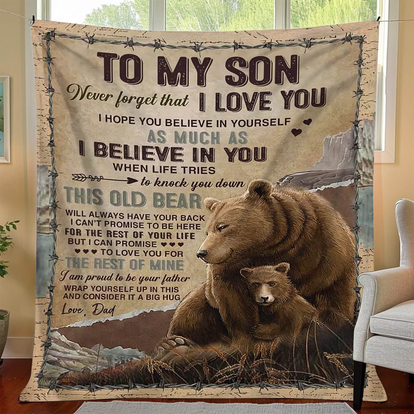 I Believe In You - A932 - Brown Bear Premium Blanket