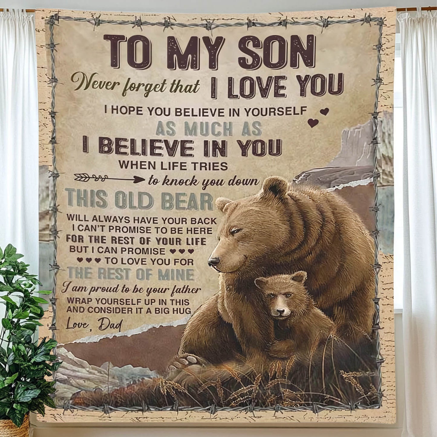I Believe In You - A932 - Brown Bear Premium Blanket