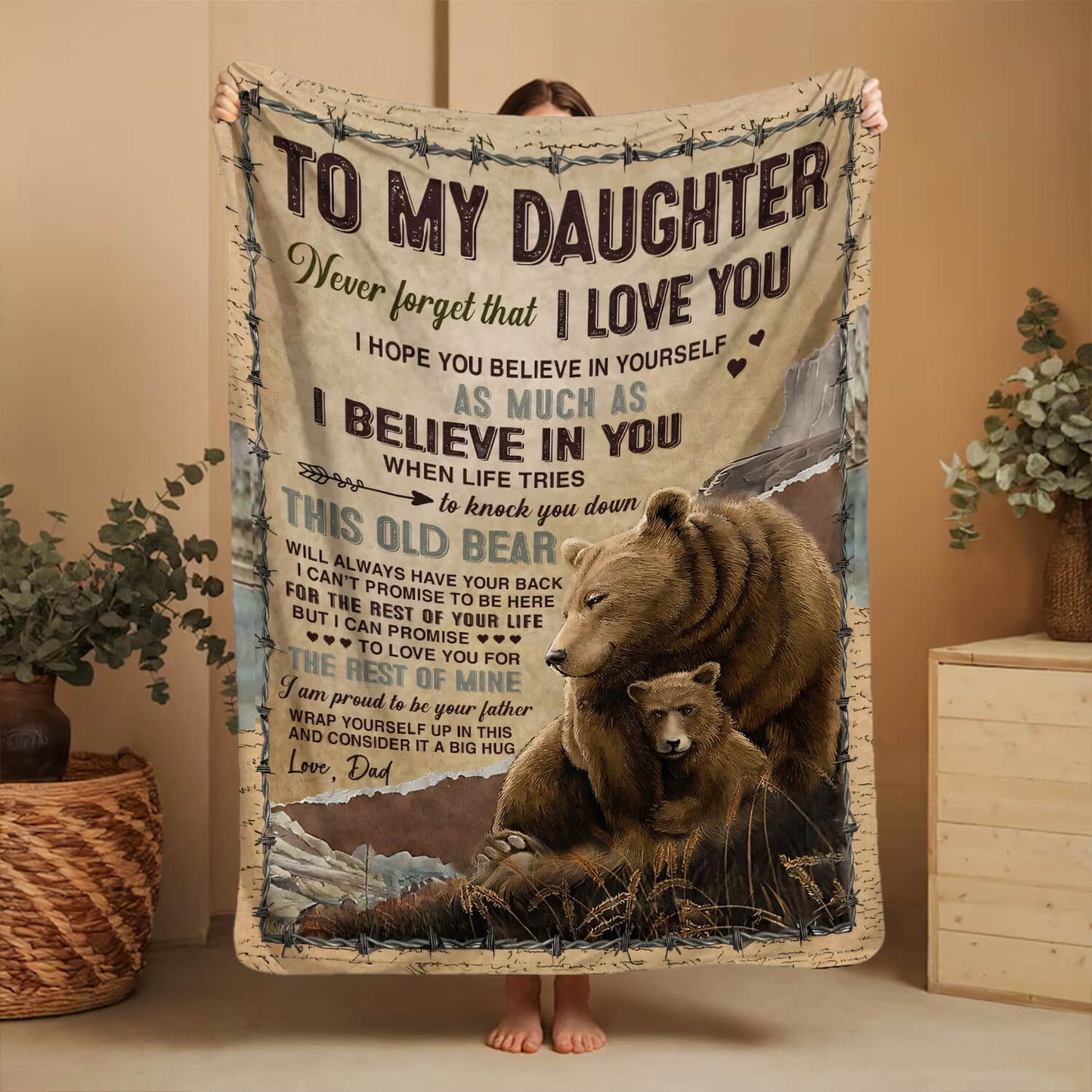 I Believe In You - A932 - Brown Bear Premium Blanket