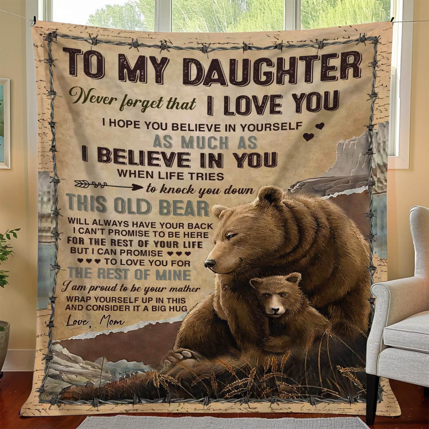 I Believe In You - A932 - Brown Bear Premium Blanket