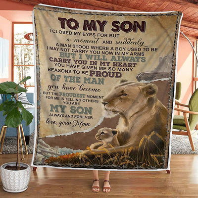 To My Son - From Mom - A933 - Lion Premium Blanket