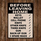 Make Sure Everything Is Right Before Leaving Home - Personalized Custom Metal Sign Gift