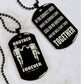Vikings Engraved Black Dog Tag Double Sided Gift From Brother, Brother Forever