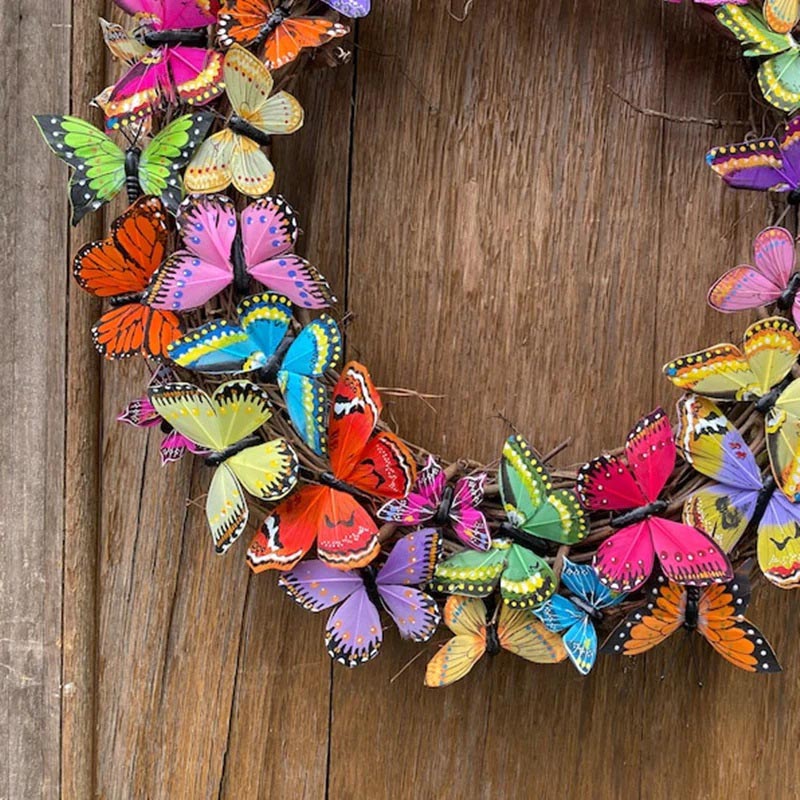 Beautiful Butterflies Wreath For Spring Door Decor