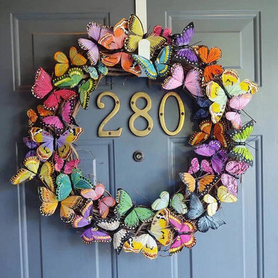 Beautiful Butterflies Wreath For Spring Door Decor