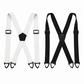 Men's Adjustable Suspenders - X-Back / Y-Back Styles with Hook Clips