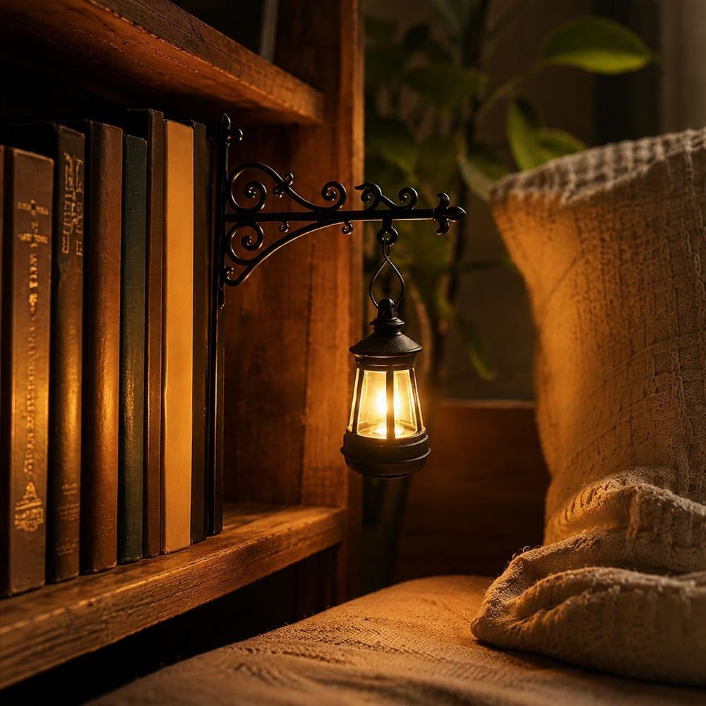 Bookshelf Lantern Light - Bookish Gifts For Book Lovers, Bookworms, Readers - Light Up Your Reading Nook