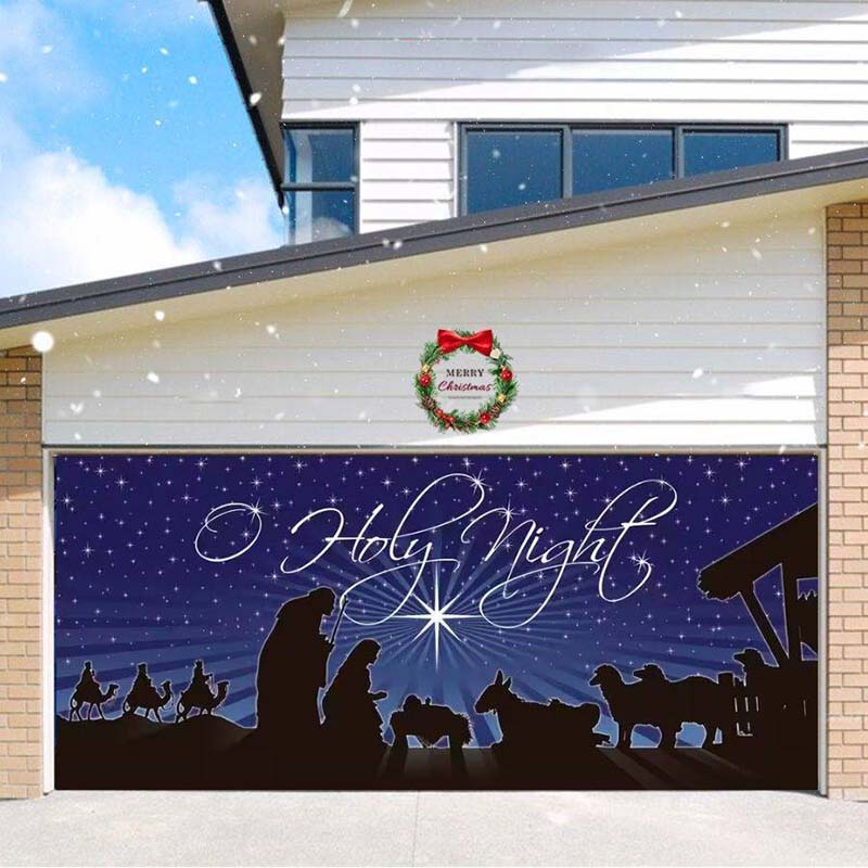 O Holy Night Christmas Garage Door Covers CC007