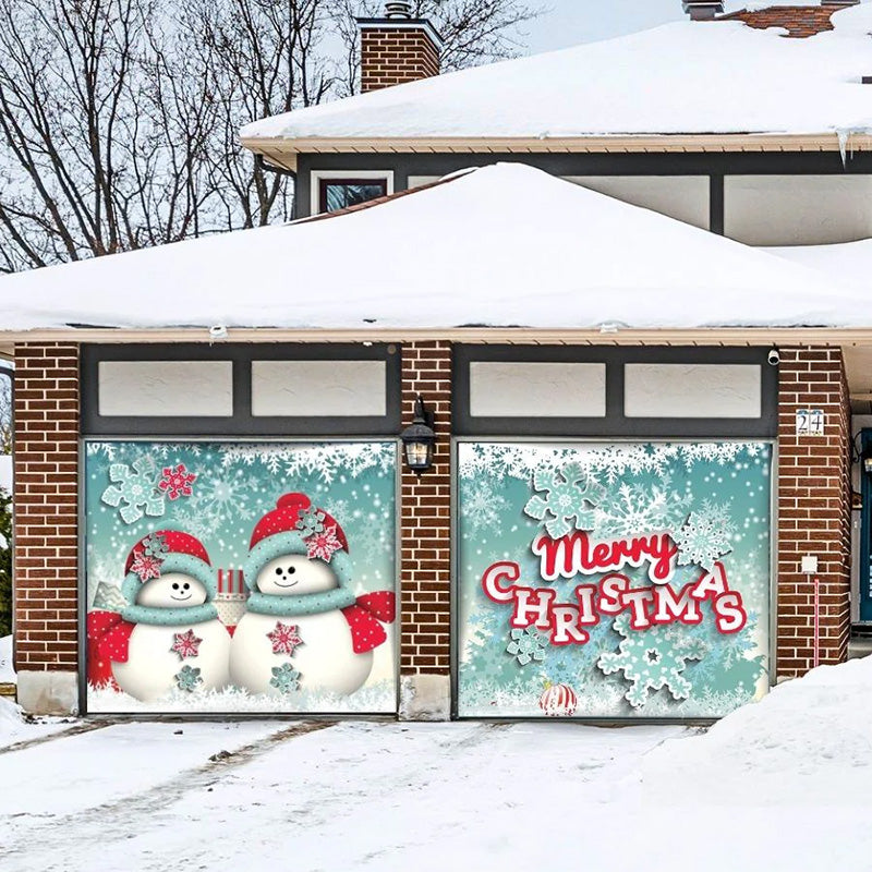 Snowmen Christmas Garage Door Covers CC011