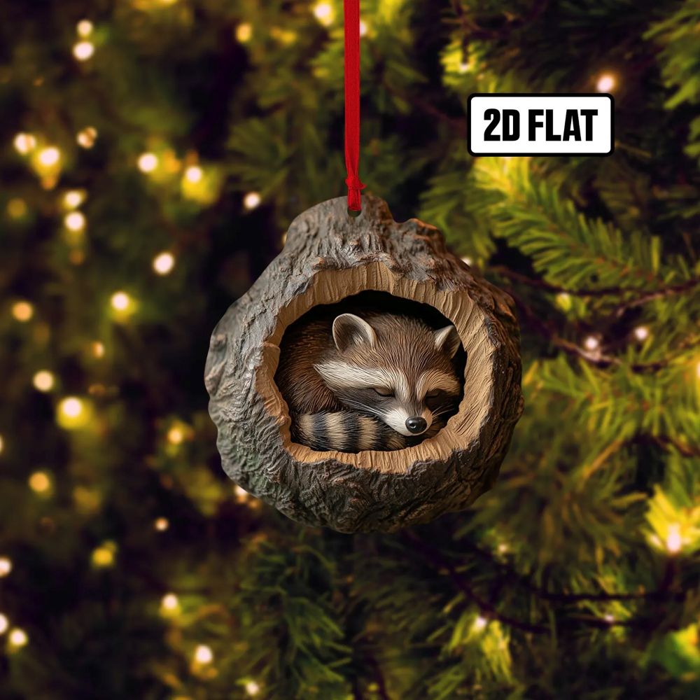 Raccoon - Animal Christmas Ornament CH066