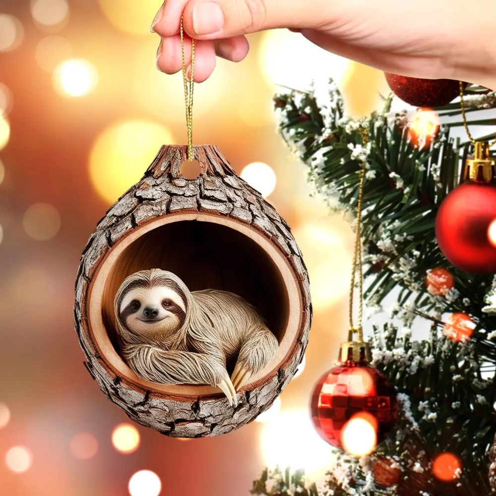 Sloth - Animal Christmas Ornament CH067
