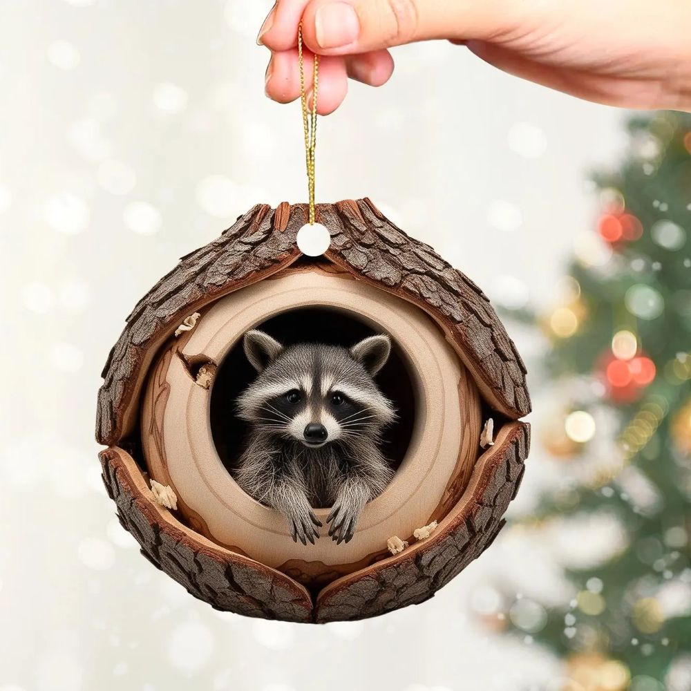 Raccoon - Animal Christmas Ornament CH070
