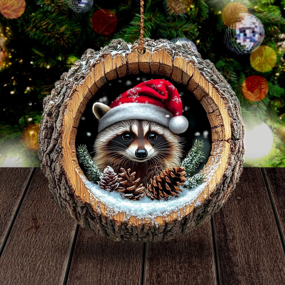 Raccoon - Animal Christmas Ornament CH078