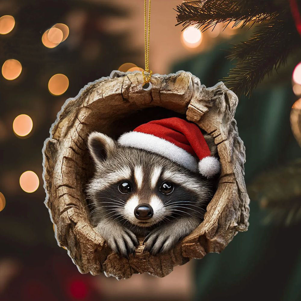 Raccoon - Animal Christmas Ornament CH079