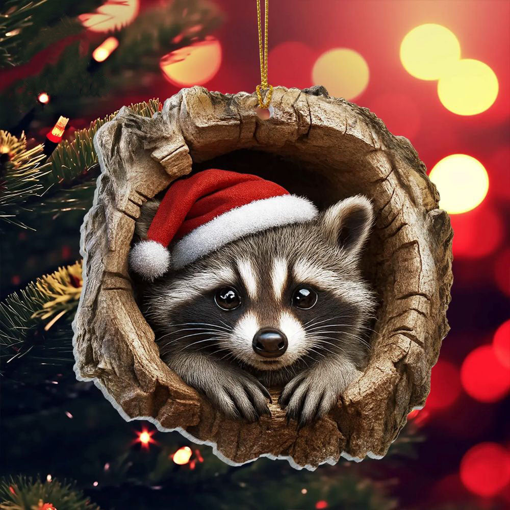Raccoon - Animal Christmas Ornament CH079