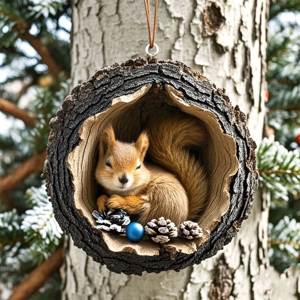 Squirrel - Animal Christmas Ornament CH124