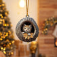 Orange Cat - Animal Christmas Ornament CH135