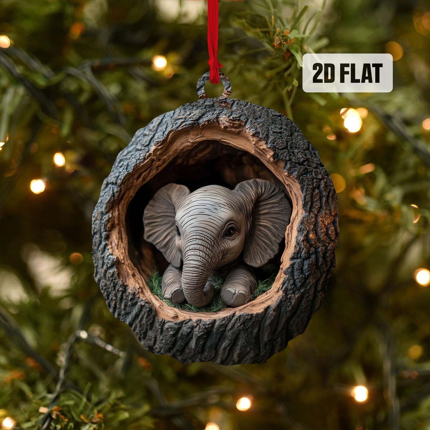 Elephant - Animal Christmas Ornament CH224