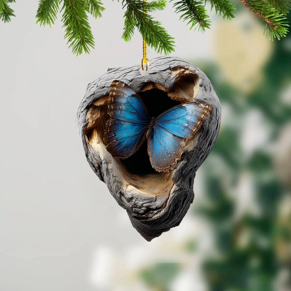 Blue Morpho Butterfly - Animal Christmas Ornament CH276