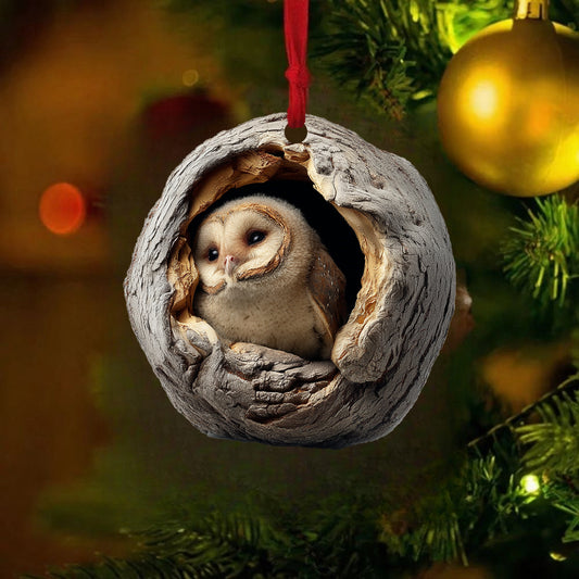 Western Barn Owl - Animal Christmas Ornament CH326