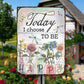 Choose Happiness: Inspirational Garden Metal Sign for Home Wall Decor