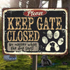 Keep Gate Closed Dog - Metal Dog Signs For Home Decor - Use Indoor/Outdoor - Dog Sayings Funny Signs