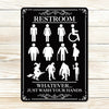 Whatever Just Wash Your Hands - Restroom Metal Sign - Home Decoration - Wall Art Decor - Funny Restroom Decor