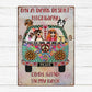 Peace Car On A Desert Highway Cool Wind In My Hair Hippie Tin Signs Peace Girl And Dogs Funny Metal Sign