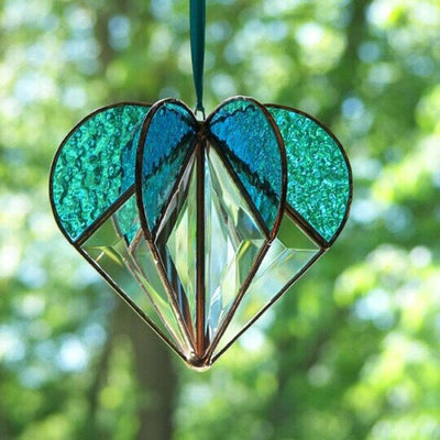 Handmade Stained Heart-shaped Suncatcher