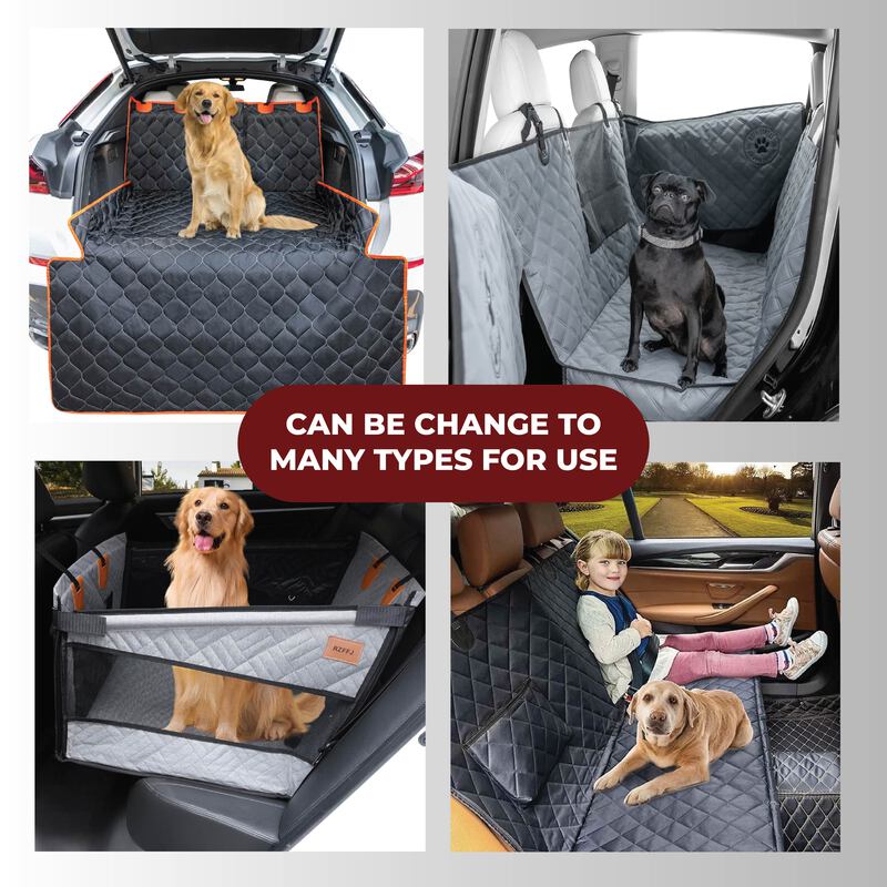 Waterproof Dog Car Seat Cover with Hard Bottom