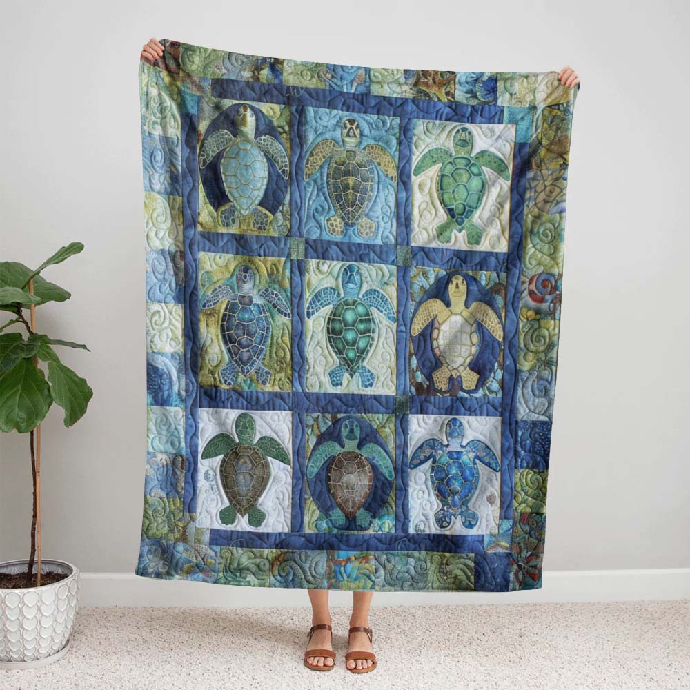 Turtle Tide Blanket - D198 - Premium Blanket