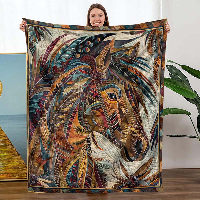 Horse Native Blanket - D247 - Premium Blanket