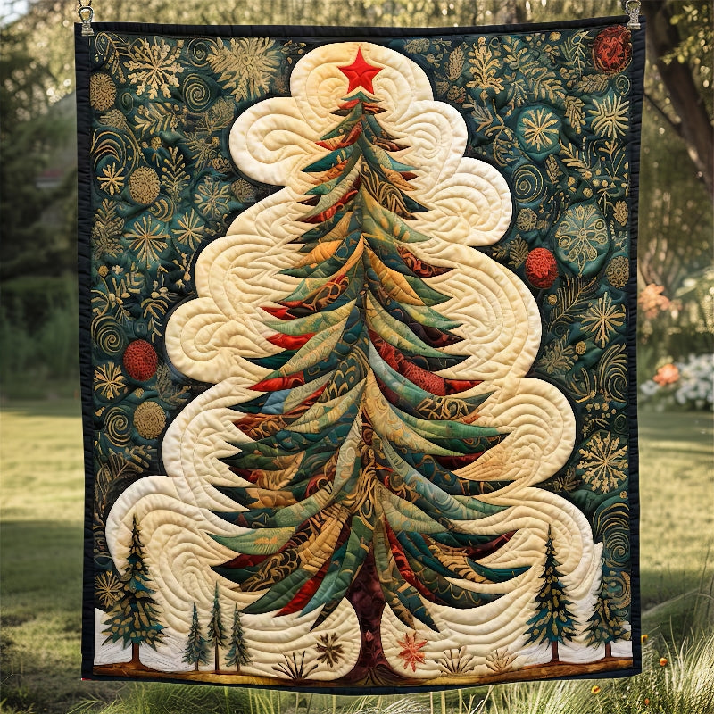 Christmas Tree and Snow Blanket - D265 - Premium Blanket