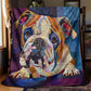 Cozy Bulldog Blanket - D292 - Premium Blanket