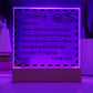 To My Dad - I Love You - D351 -  LED Acrylic Plaque