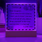To My Daughter - I Love You - D351 -  LED Acrylic Plaque
